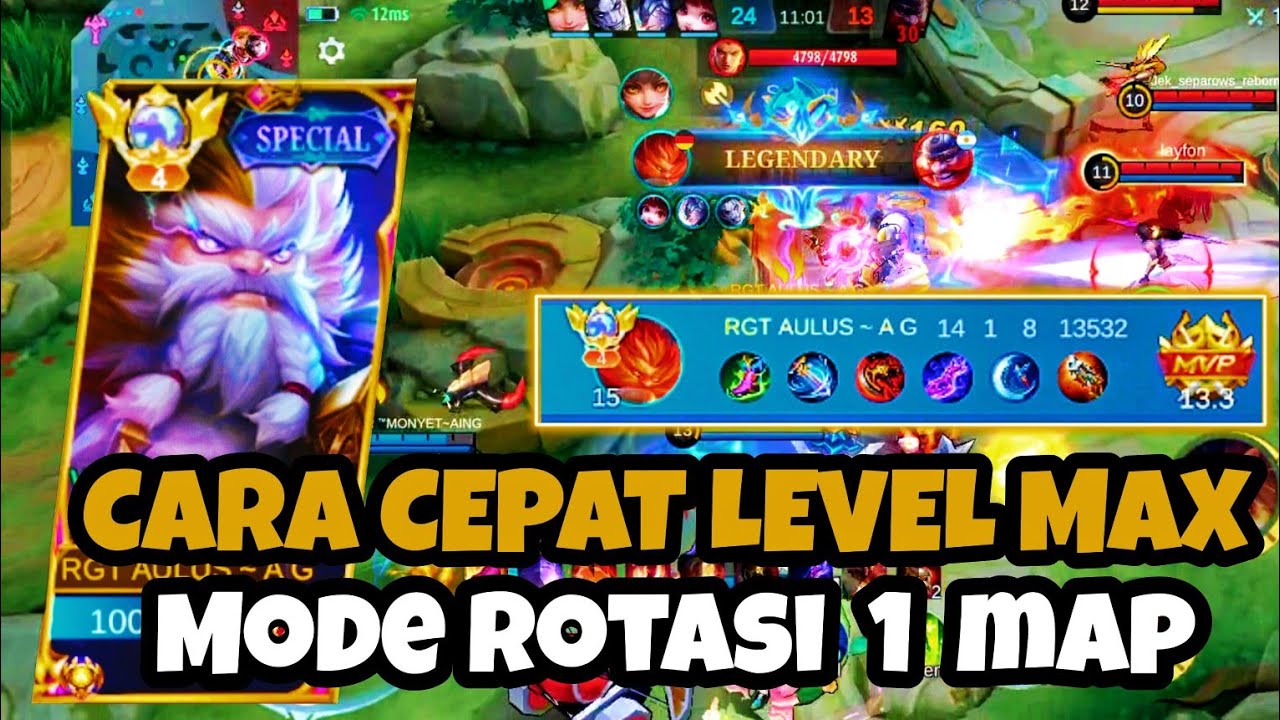 CARA CEPAT LEVEL MAX AULUS/ROTASI 1 MAP DENGAN DAMAGE TERSAKIT TOP ...