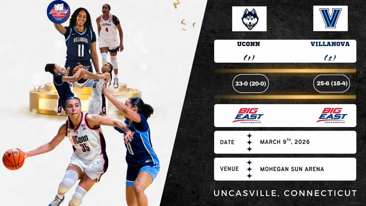 (1) UConn vs (2) Villanova | Big East Tournament: Championship | 3.9.26