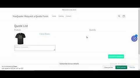 YouQuote | Quote List Page Data, Front-end View | Shopify | SolverCircle