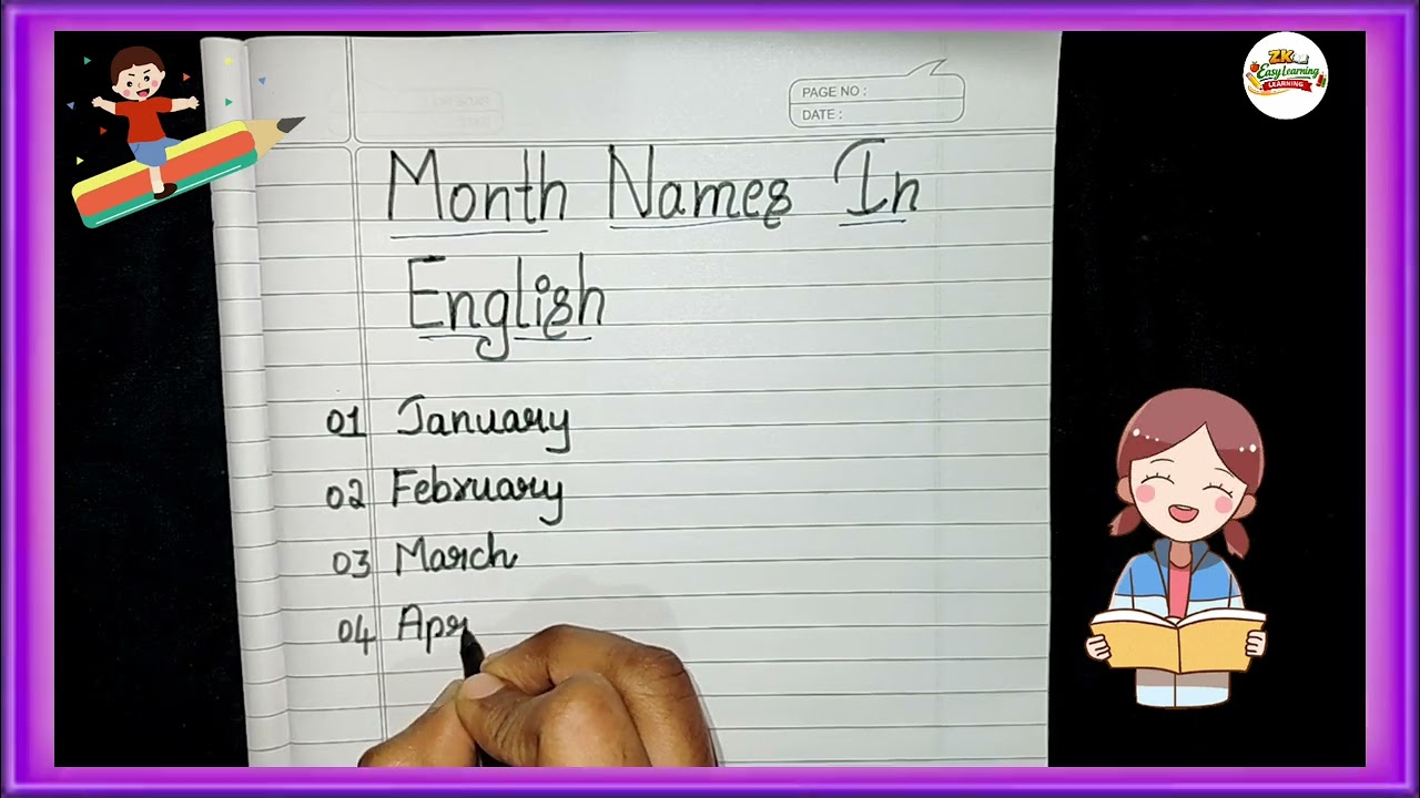 ✨Months Name in English | 🎊12 Months of the Year |💫 Learn Month Names for Kids | English Learning
