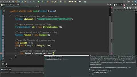 Java Program That Generate Random String
