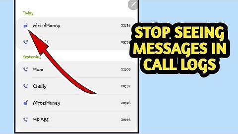 Stop Showing Text messages in call logs Samsung