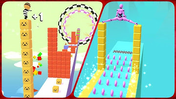 Cube Surfer 3D vs Stack Surfer 3D || Game Compare || Android iOS Gameplay Walkthrough