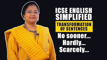 Transformation of Sentences No sooner... Hardly... / Scarcely...
