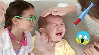 Tufan Bebek Hasta Oldu Ağladı Eylül Abla Doktor Oldu Bebeği İyileştiremedi | fun kids video