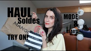 HAUL SOLDES/TRY ON: MODE & BEAUTÉ! (MANGO, H&M, SEPHORA...)