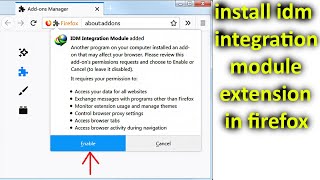 how to add idm extension in firefox manually