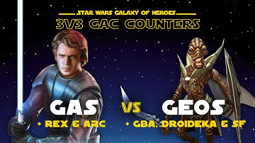 3v3 - GAS vs Geos | SWGOH GAC SLKR Counter