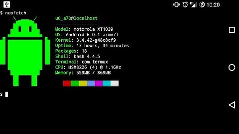 Neofetch - Termux on Android to display system information