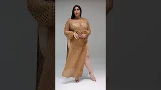 Celebrity Plus size fashion3355- maui beaches skirt set # fashion 3355#shorts,plus size swimwear Wealth