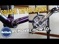 How To Remove A Square Tapered Bicycle Crank - M569 Shimano LX - Retfurb Vintage Refurb