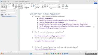 CIS-824A Day 4 Lecture: Troubleshooting OS and Hardware screenshot 5