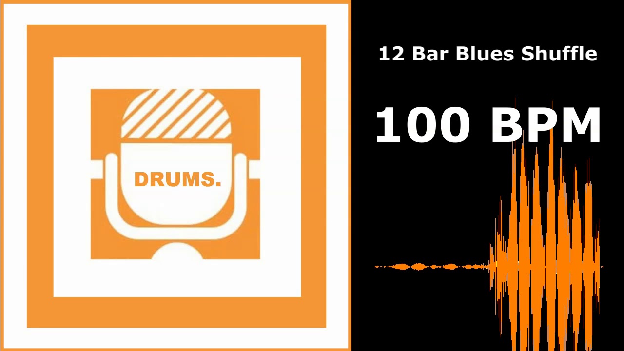 Drum Backing Track: 12 Bar Blues Shuffle - 100 BPM - YouTube