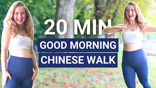 20 MIN MORNING CHINESE WALK | Tai Chi & Qigong walking workout to wake up & have energy, 700 steps