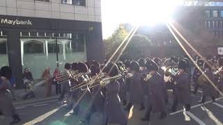 The Lord Mayor's Show 2022 reverse route The Band of the Scots and Welsh Guards