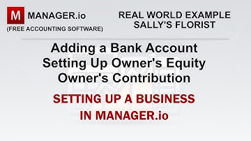 📒Manager.io - Adding a Bank Account, Setting Up Owner