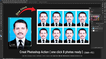 How to Create 8 passport photo Action in photoshop | skumar | mystudio99