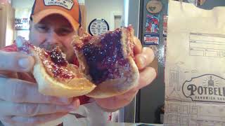 Potbelly Sandwich Shop! A Peanut-Butter & Grape Jelly Sandwich.🍞🍇🥜
