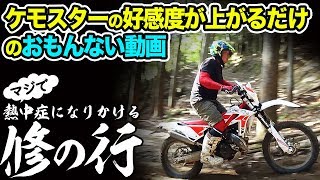 ケモスターと山の中で修の行をしてきたら熱中症になりかけた動画【林道ツーリング】