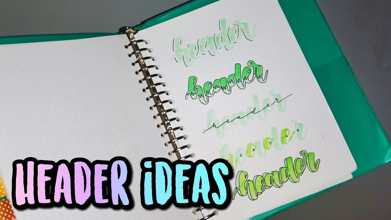 Header Ideas💡 With Brush Pen YouTube