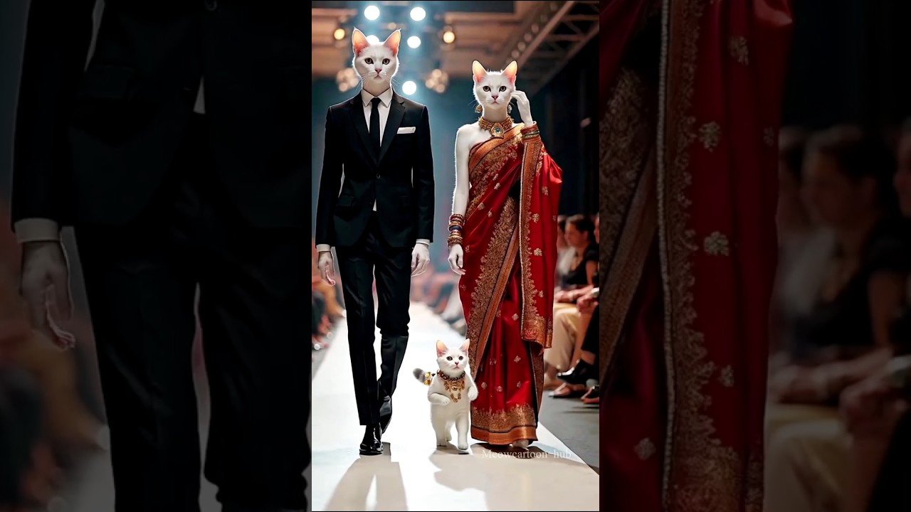 Catwalk Royalty 😻 | Stylish Cat Family on Runway 