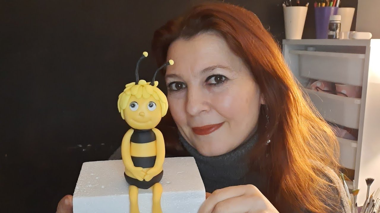 #Şeker Hamurundan ARI MAYA Nasıl Yapılır?/How to Make ARI MAYA with Sugar Paste?💛🖤