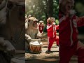 Baby Monkey Ki Dance Party 🎉 Papa Monkey Ka Crazy Moves Unleashed #dance #monkey #fun