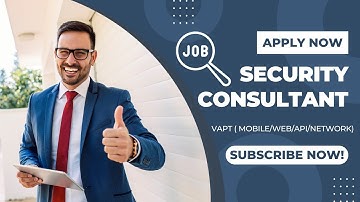 Security Consultant | VAPT ( Mobile/Web/API/Network ) | Cybersecurity jobs | Vacancy 2022