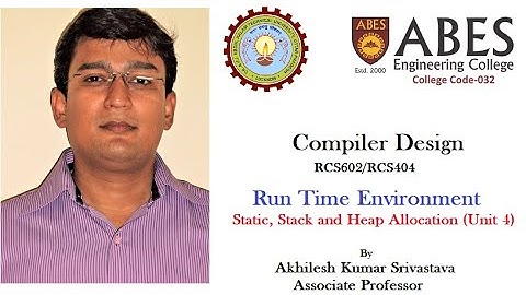 Run Time Environment in Compiler