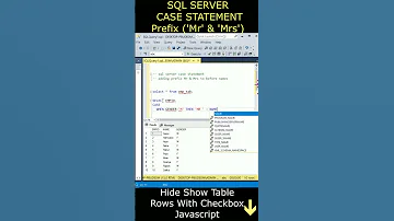 Select CASE Expression Statement Add Prefix To Column SQL Server Ssms 
