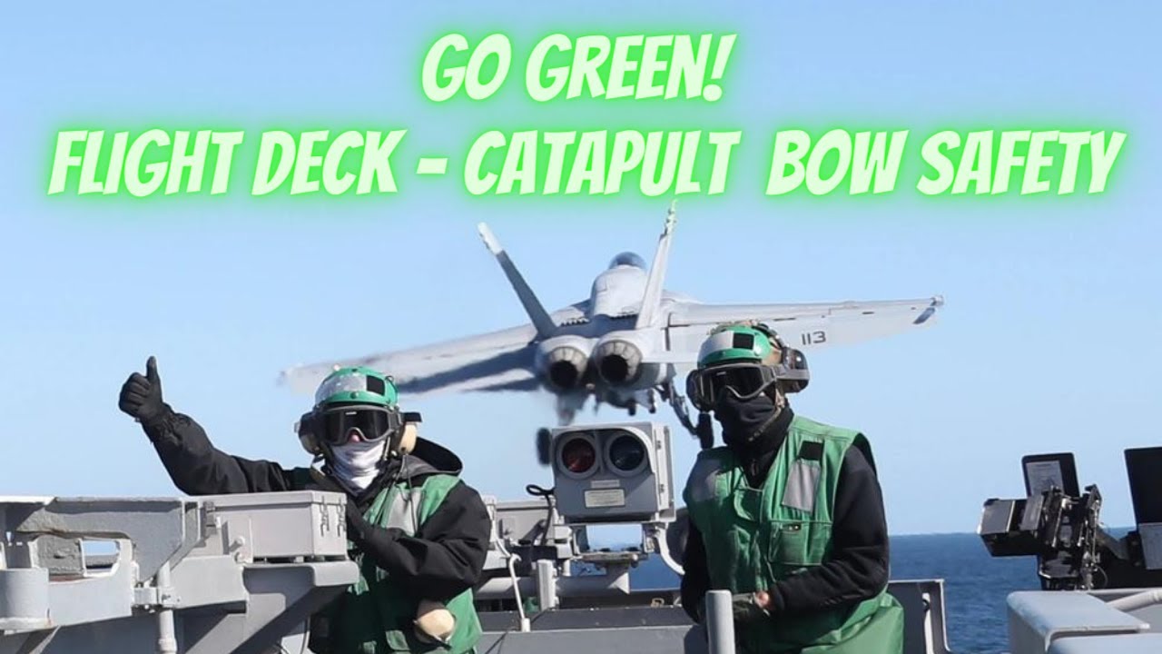Catapult Safe On The Flight Deck - Catapult 4 Bow Safety - YouTube