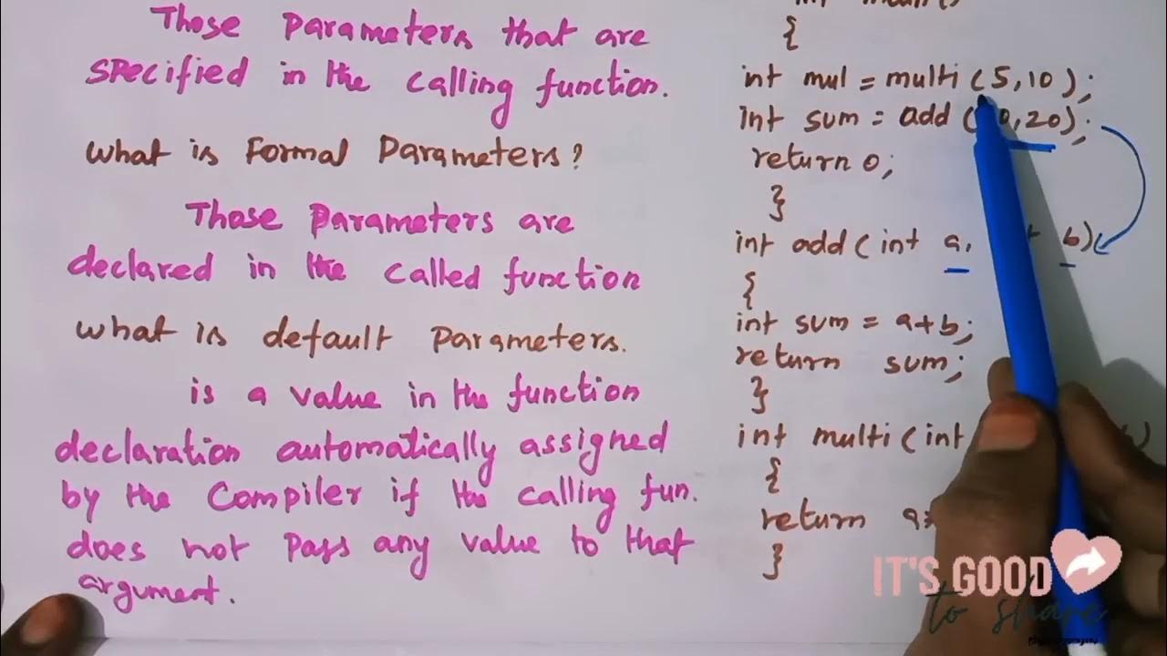 Difference between actual parameters and formal parameters#whais ... image.