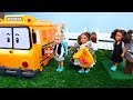 Barbie girls school morning routine  - Go to school by school bus