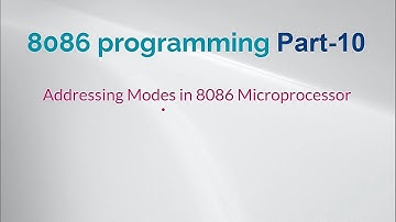 8086 programming. Part10-Addressing Modes in 8086 Microprocessor