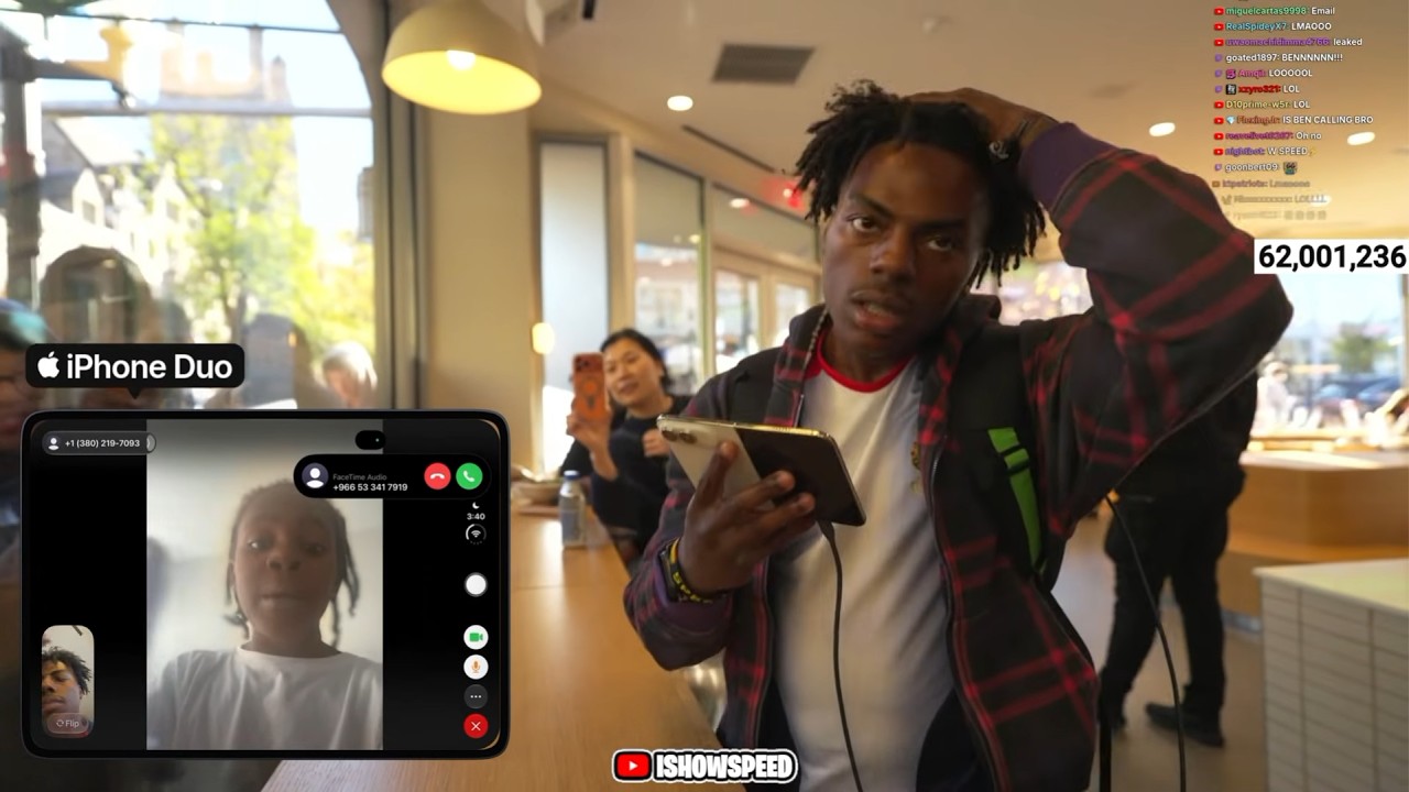 iShowSpeed LEAKS His Phone Number On The iPhone Duo 😭💀 (SPAM CALLS)