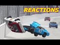 There goes his head again | BeamNG.drive Crashes Reactions