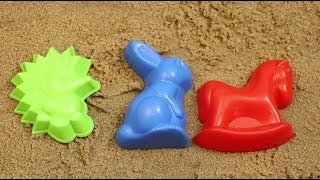 Learn Colors for Children sand molds hedgehog/Учим цвета для детей на английском лепим из песка ежа