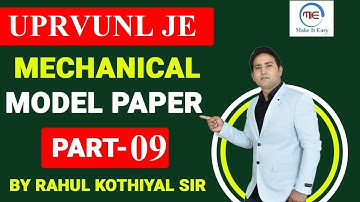 uprvunl je mechanical test series | uprvunl je mechanical mock test 8 | uprvunl je mcq by rahul sir