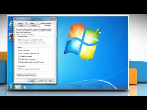 Windows® 7: Disable Aero for specific programs