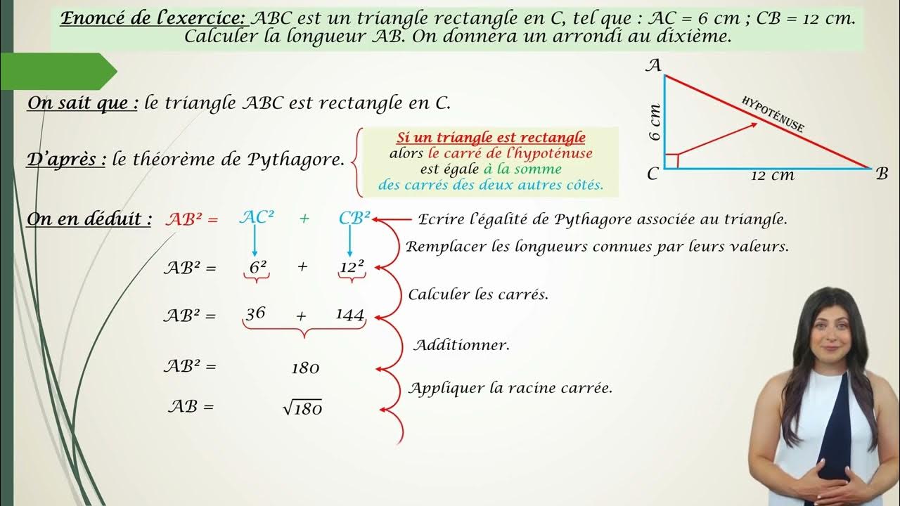 Théorème de Pythagore Calculer l'hypoténuse d'un triangle rectangle