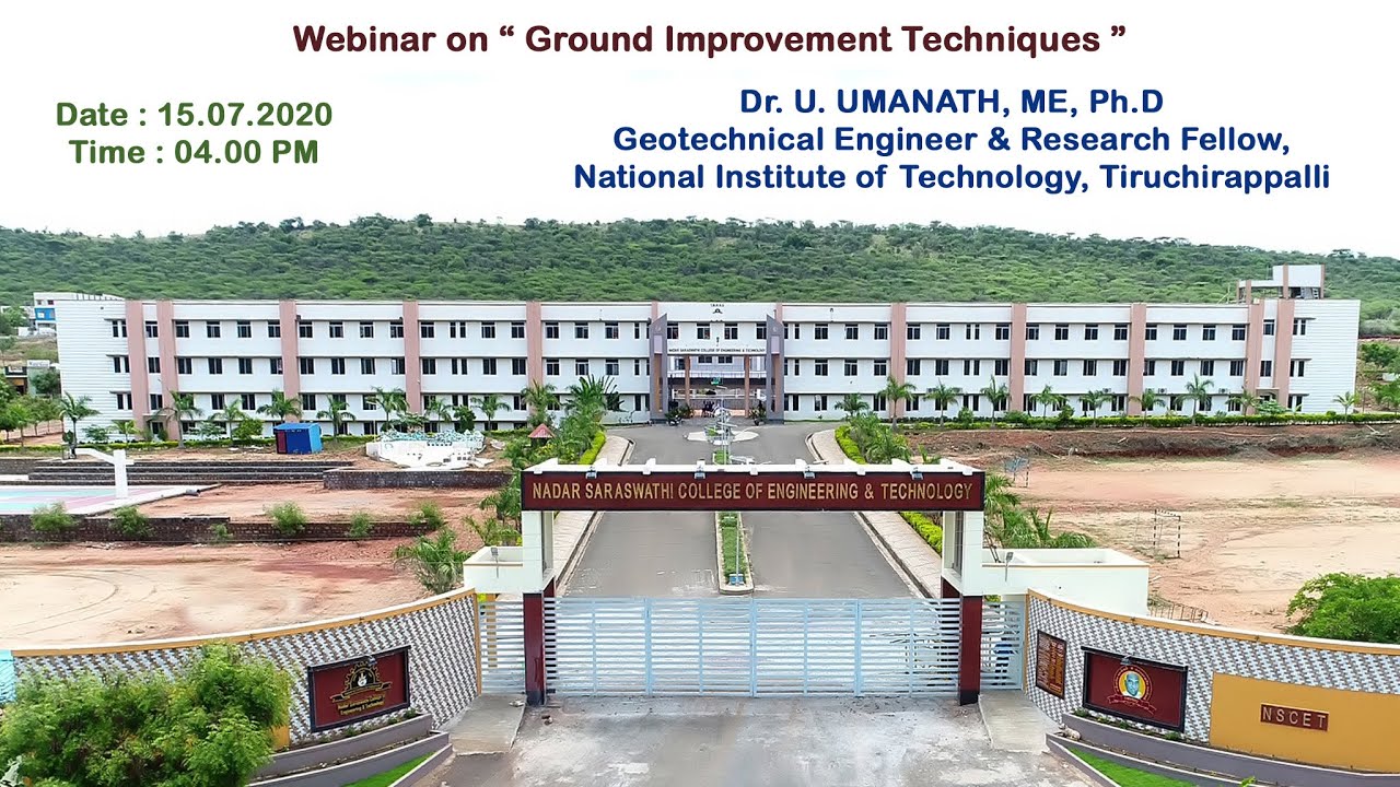 NSCET-CIVIL- Webinar on "Ground Improvement Techniques"