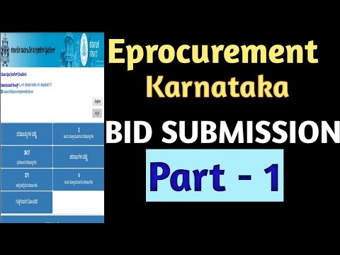 Eprocurement Karnataka Tender Submission PART-1