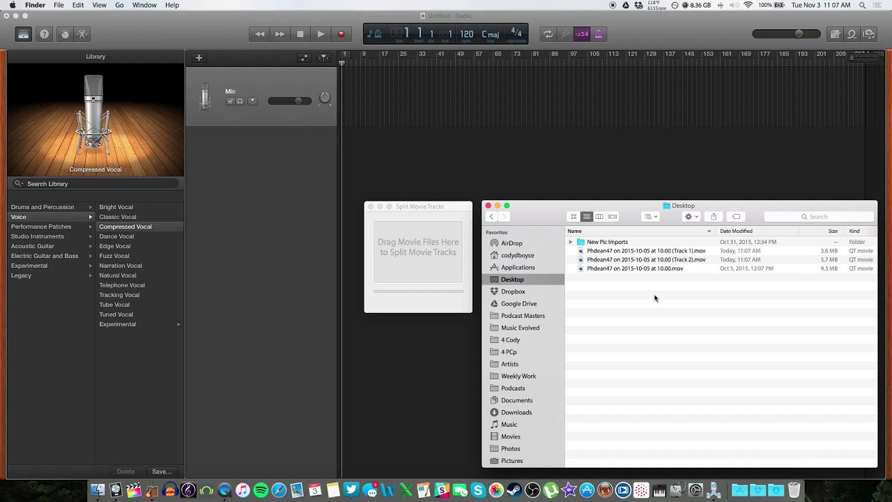 Splitting Tracks from Ecamm Skype recorder on Mac