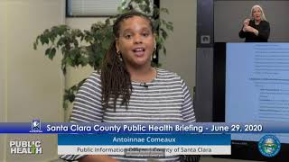 County of Santa Clara Public Health: COVID-19 Business/Workplace Page - June 29, 2020