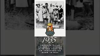 1935: Emperor Haile Selassie I stands on an undetonated bomb.  #rastafari #ethiopia #history