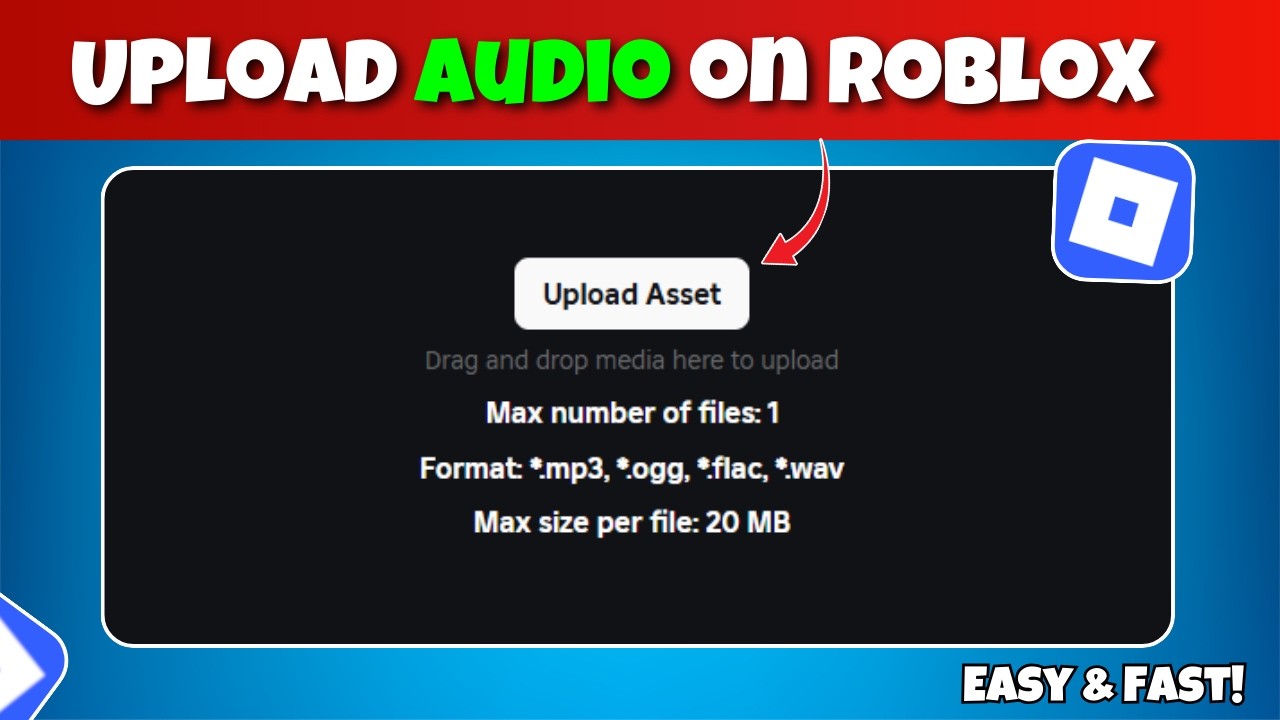 How To Upload Audio To Roblox 2026 Upload Music To Roblox Studio 