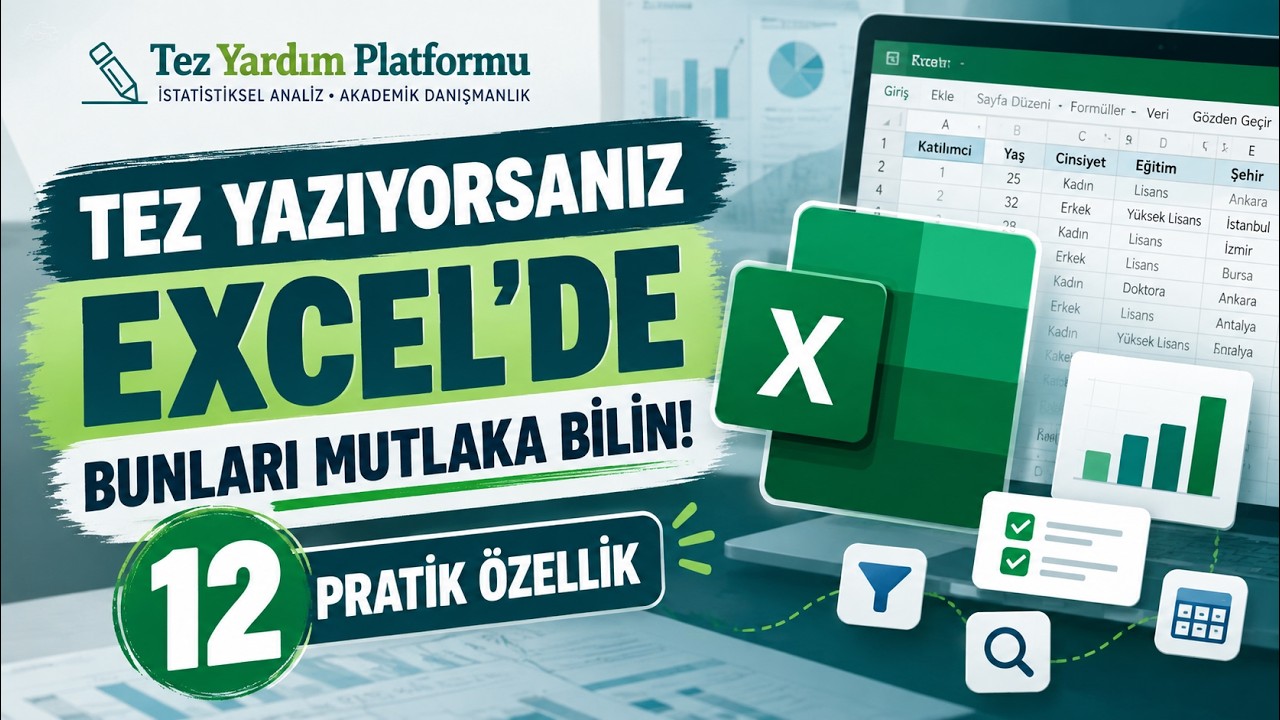 Tez ve Anket Verileriyle Çalışanlar İçin Excel’de 12 Pratik Özellik