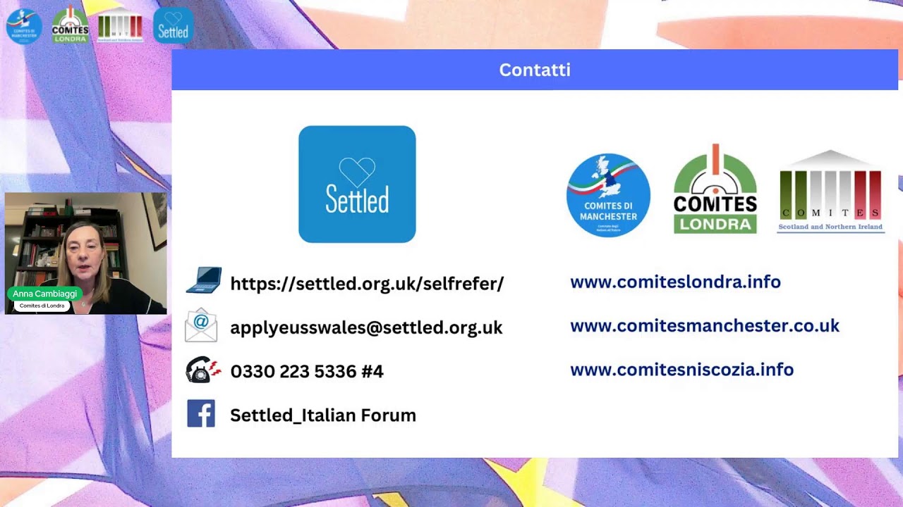Webinar: L'EUSS cinque anni dopo. Settled status, presettled status, ETA e viaggi