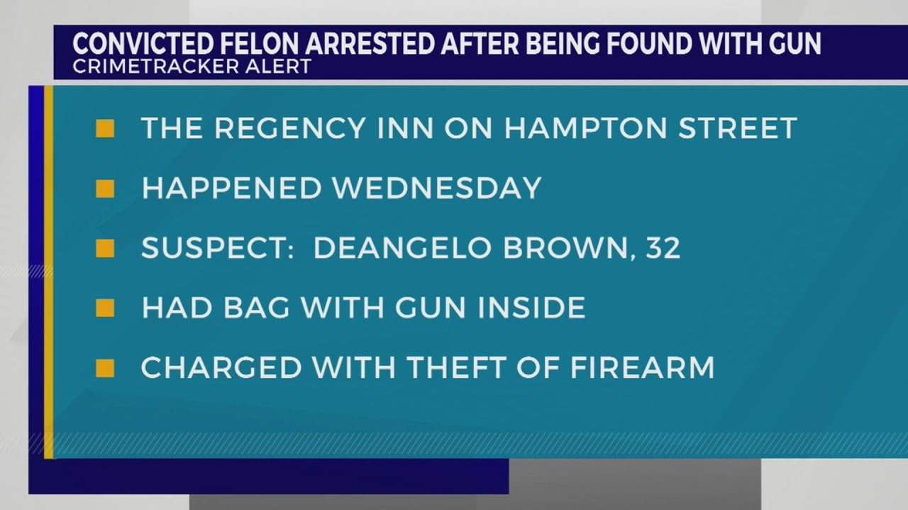 Felon charged with theft of firearm - YouTube