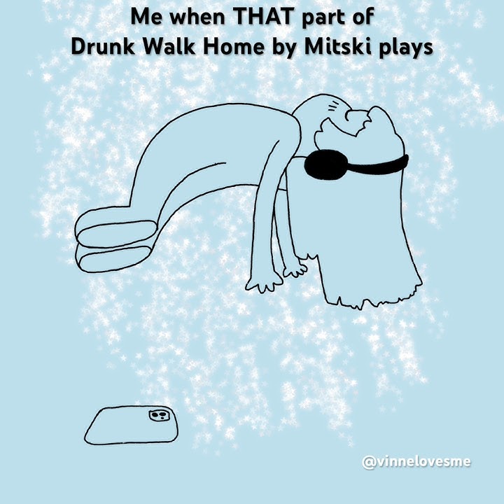 Me When THAT part of Drunk Walk Home by Mitski plays #mitski #digitalart #animation #digitalartist